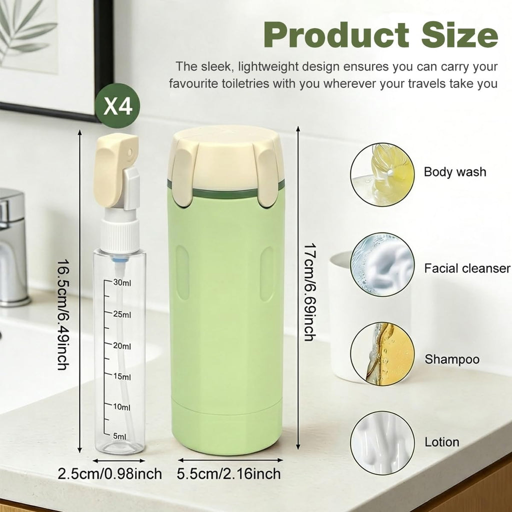 TravelPod – 4-in-1 Leakproof Travel Bottle Organizer