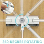 SpinScrub 360° Rotating Tile & Floor Scrub Brush with Wiper – Heavy Duty Long Handle Cleaning Brush for Bathroom, Kitchen & Walls